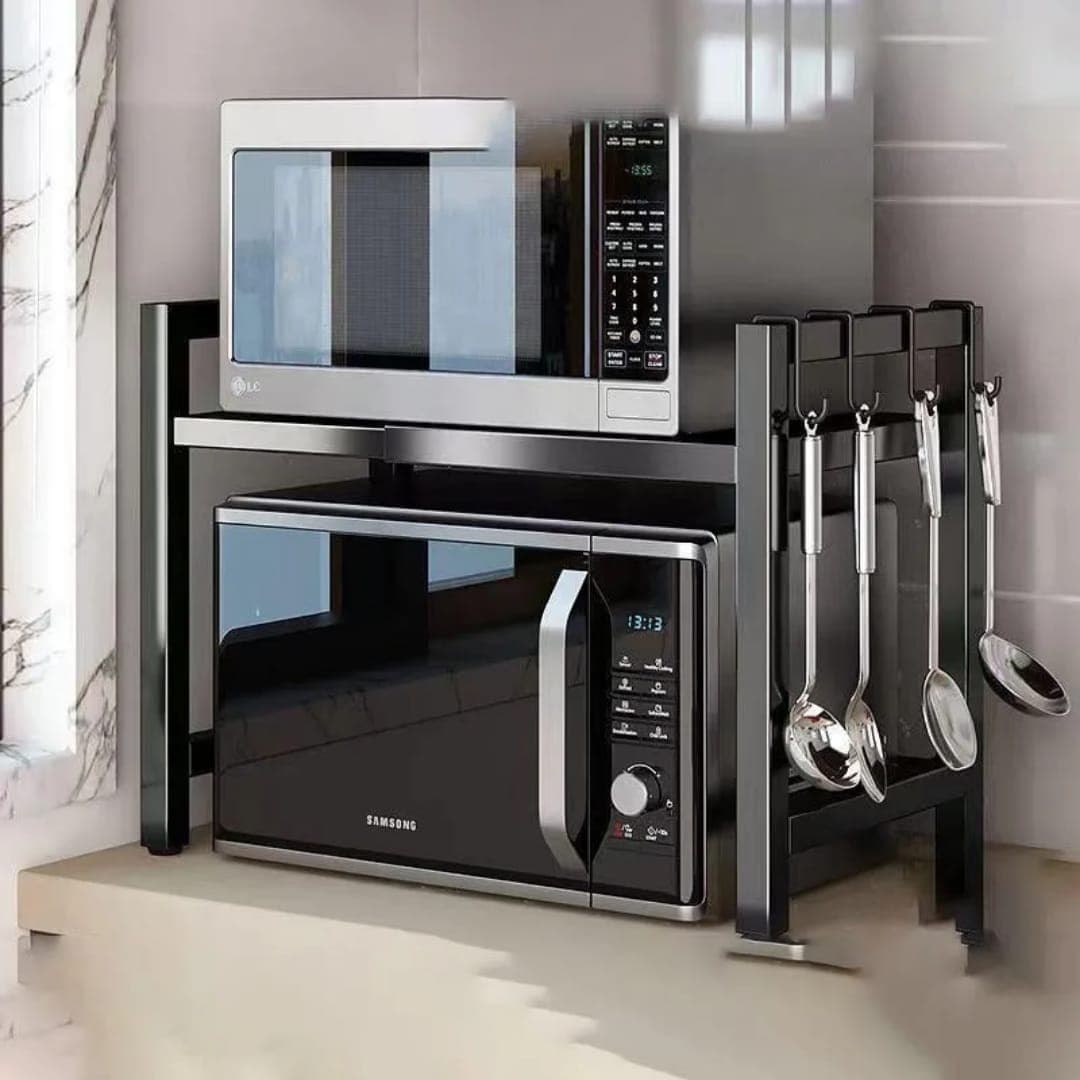 Single Layer Adjustable Microwave Stand